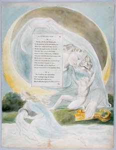 The Progress of Poesy, design 49 fra The Poems of Thomas Gray, 1797-98 (wc med pen og sort blæk på papir) af William Blake